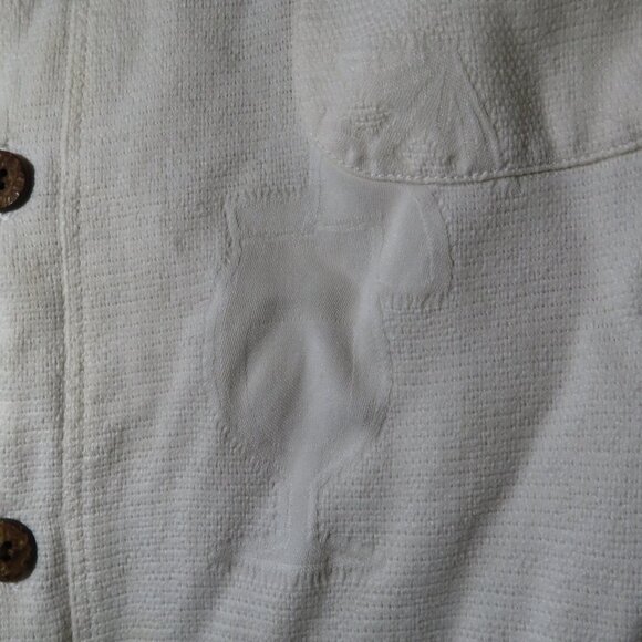 Vintage Tommy Bahama Silk Button Up Shirt Embroidered Tropical Drinks and Fruit - Picture 3 of 9